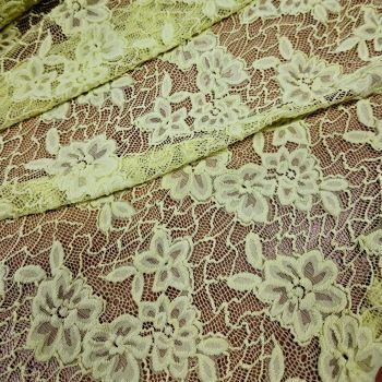 Stretch Lace Lemon - Heavy Weight