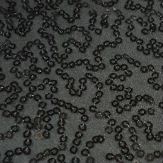 Bedazzled Sequin Polyspandex - Black **Remnant 0.8m**