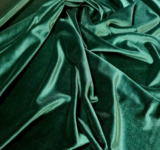 Stretch Velvet - Dark Green - Dance Fabrics